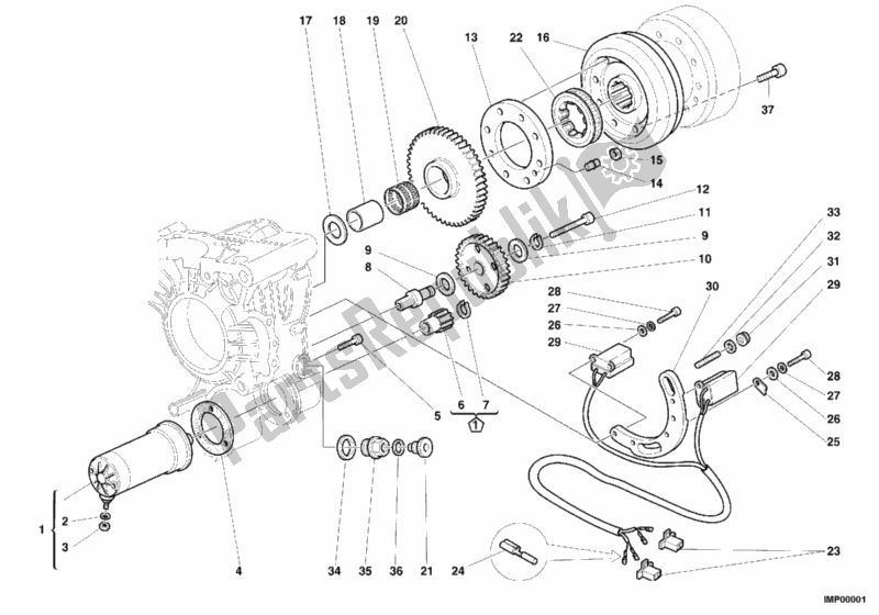 Todas las partes para Generador - Motor De Arranque de Ducati Monster 750 2000