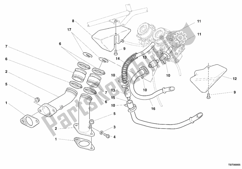 Tutte le parti per il Collettore Di Aspirazione del Ducati Monster 750 2000