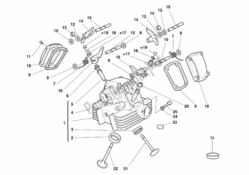 Todas las partes para Culata Vertical de Ducati Monster 750 2000