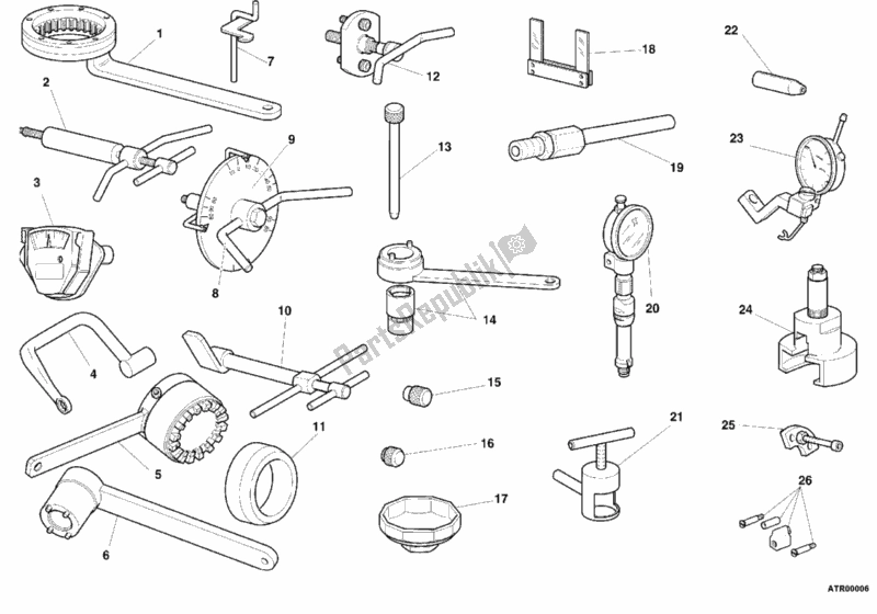 Todas las partes para Herramientas De Servicio De Taller, Motor de Ducati Monster 750 2000