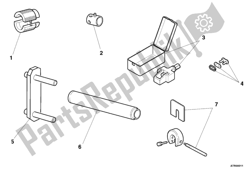 Todas as partes de Ferramentas De Serviço De Oficina, Quadro do Ducati Monster 750 2000