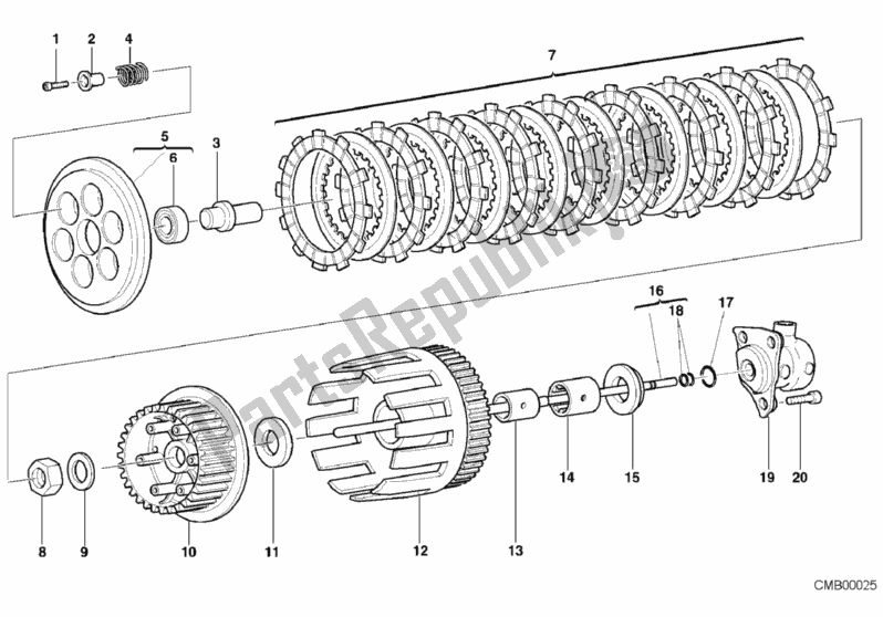 Todas las partes para Embrague de Ducati Monster 750 2001