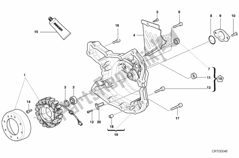 Todas las partes para Cubierta Del Generador de Ducati Monster 750 2001