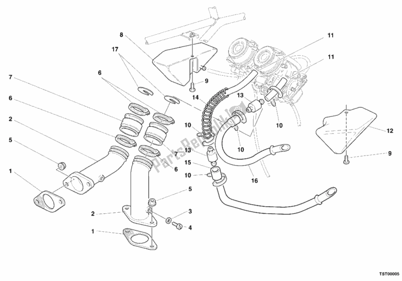 Todas las partes para Colector De Admisión de Ducati Monster 750 2001