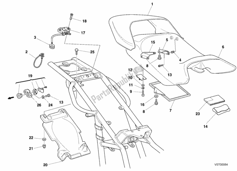 Todas las partes para Asiento de Ducati Monster 750 2001