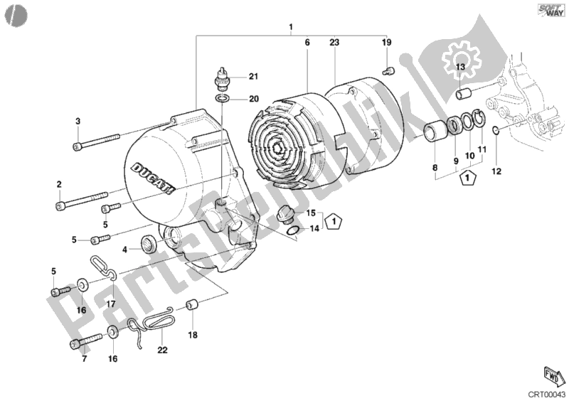 Todas las partes para Tapa Del Embrague de Ducati Monster 750 2002