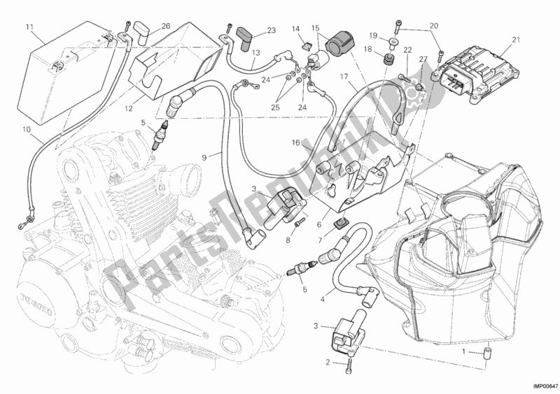 Todas as partes de Bateria do Ducati Monster 795 2012