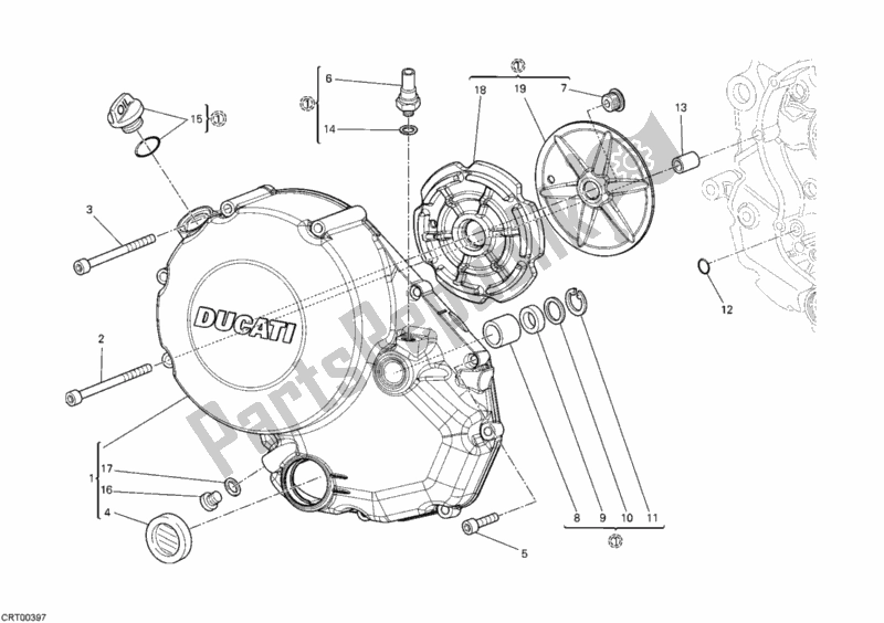 Todas as partes de Tampa Da Embreagem do Ducati Monster 795 2012