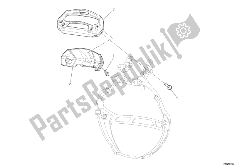 All parts for the Meter of the Ducati Monster 795 2012