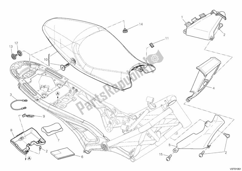 Tutte le parti per il Posto A Sedere del Ducati Monster 795 2012