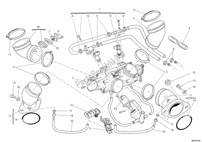 Alle onderdelen voor de Gasklephuis van de Ducati Monster 795 2012