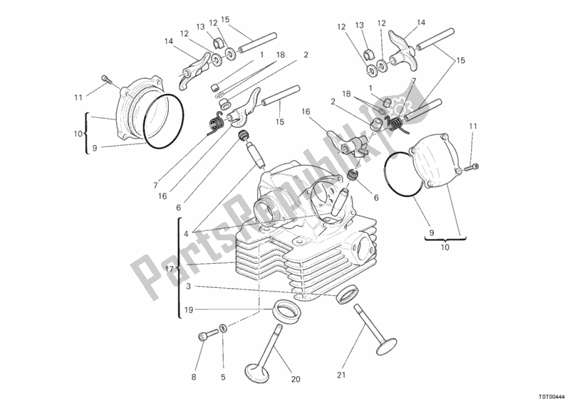 Todas las partes para Culata Vertical de Ducati Monster 795 2012