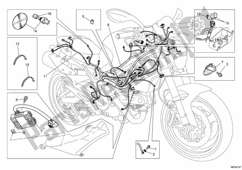 Todas las partes para Arnés De Cableado de Ducati Monster 795 2012