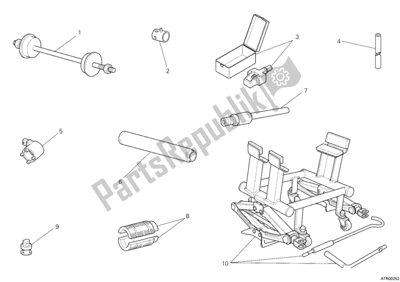 All parts for the Workshop Service Tools, Frame of the Ducati Monster 795 2012