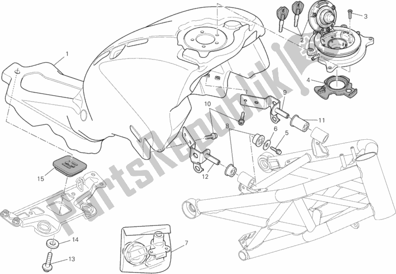 Tutte le parti per il 035 - Serbatoio Del Carburante del Ducati Monster 795 2013