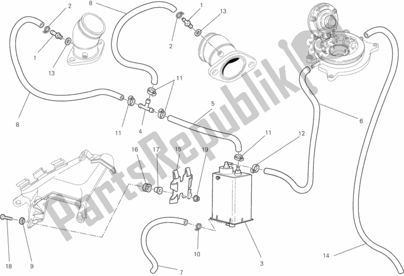 Todas las partes para Filtro De Recipiente de Ducati Monster 795 2013