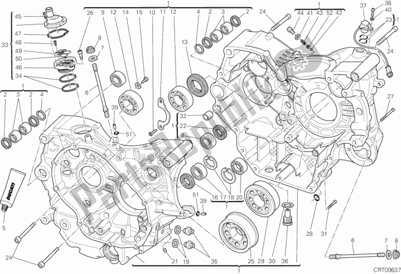 Todas las partes para Caja Del Cigüeñal de Ducati Monster 795 2013