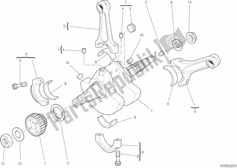 Todas las partes para Cigüeñal de Ducati Monster 795 2013