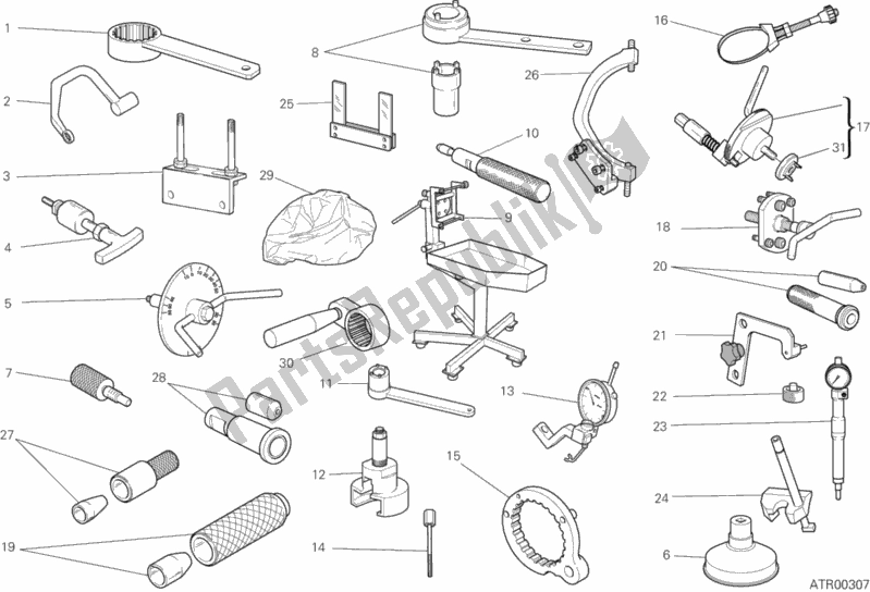 Todas as partes de Ferramentas De Serviço De Oficina, Motor do Ducati Monster 795 2013 Todas as partes de Ferramentas De Serviço De Oficina, Motor do Ducati Monster 795 2013