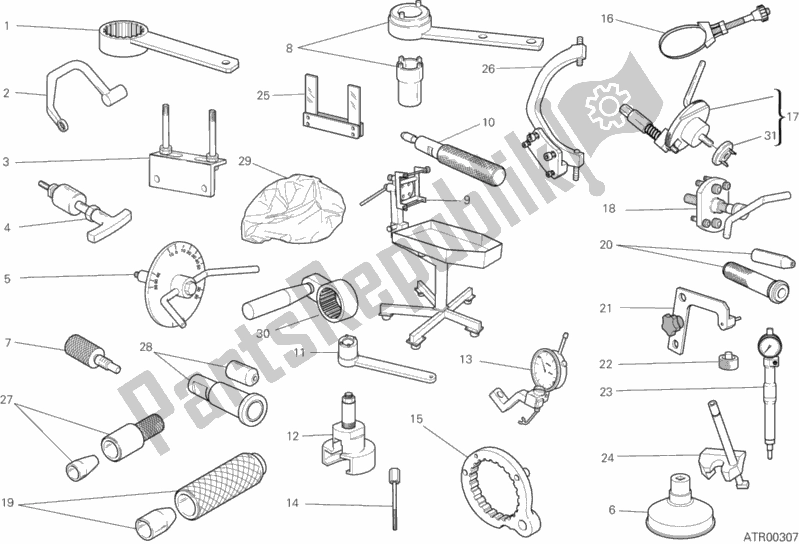 Tutte le parti per il Attrezzi Di Servizio Dell'officina, Motore del Ducati Monster 795 2013