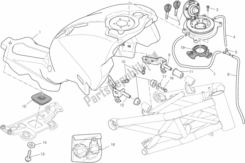 Todas las partes para Depósito De Combustible de Ducati Monster 795 2014
