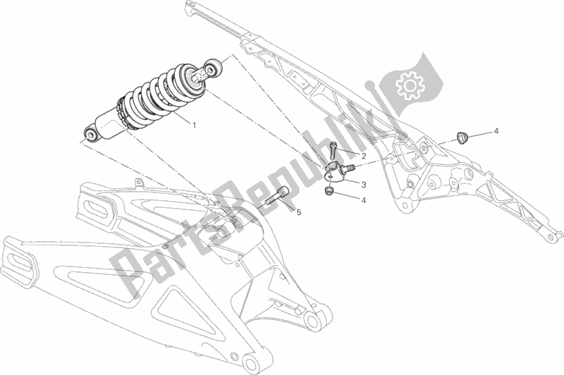 Alle onderdelen voor de Schokdemper Achter van de Ducati Monster 795 2014