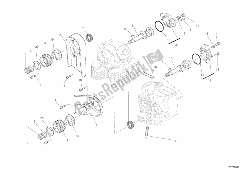 Todas las partes para árbol De Levas de Ducati Hypermotard 796 2010