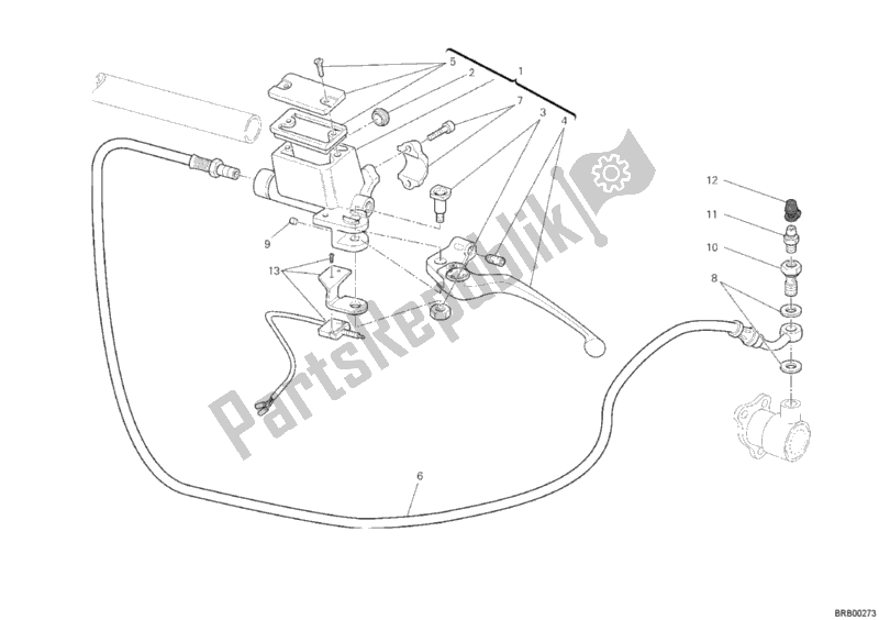 Todas las partes para Cilindro Maestro Del Embrague de Ducati Hypermotard 796 2010