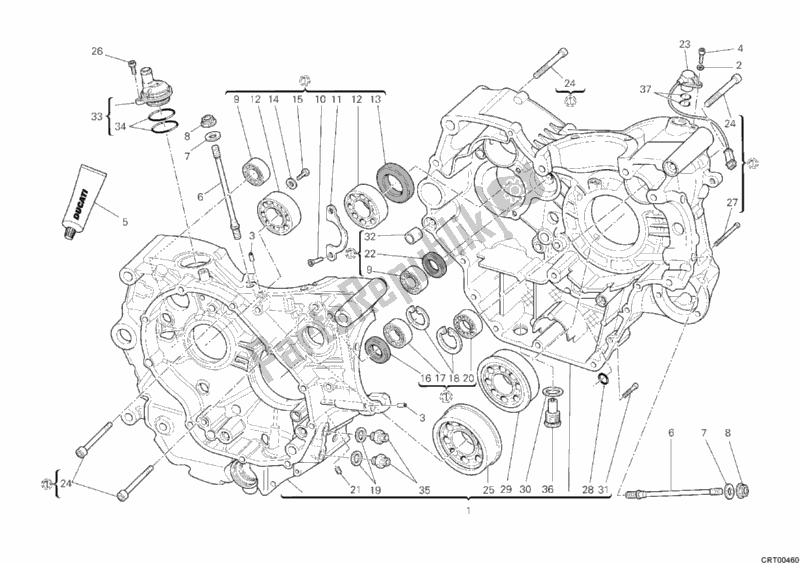 Todas las partes para Caja Del Cigüeñal de Ducati Hypermotard 796 2010