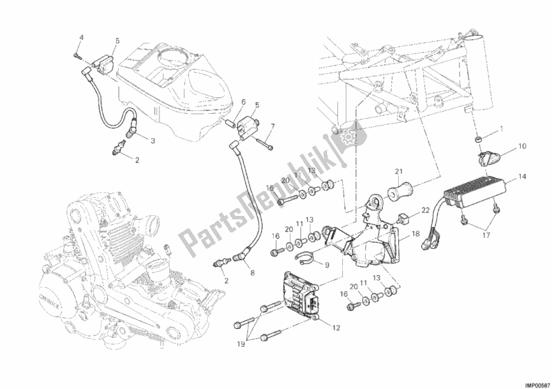 Todas las partes para Unidad De Control Del Motor de Ducati Hypermotard 796 2010