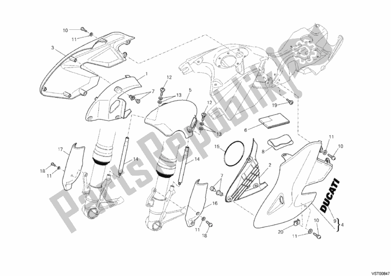 Todas las partes para Mercado de Ducati Hypermotard 796 2010