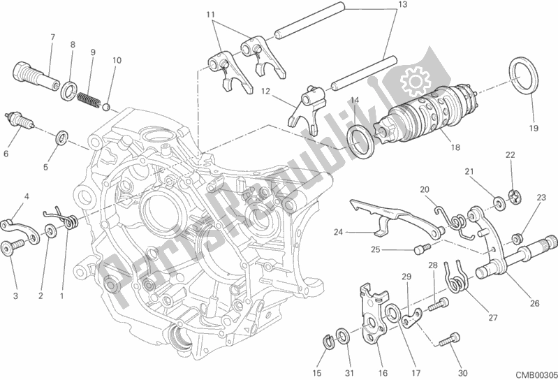Todas las partes para Mecanismo De Cambio De Marcha de Ducati Hypermotard 796 2010