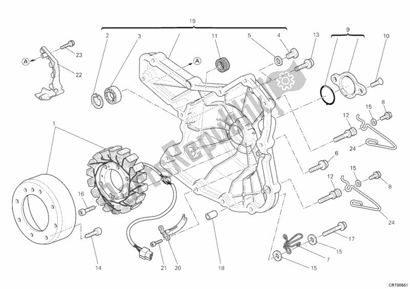Todas las partes para Cubierta Del Generador de Ducati Hypermotard 796 2010