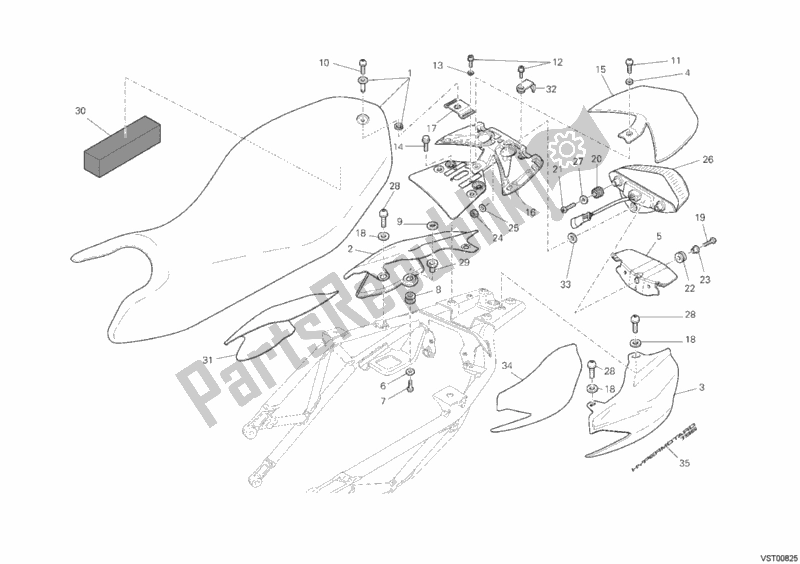 Todas las partes para Asiento de Ducati Hypermotard 796 2010