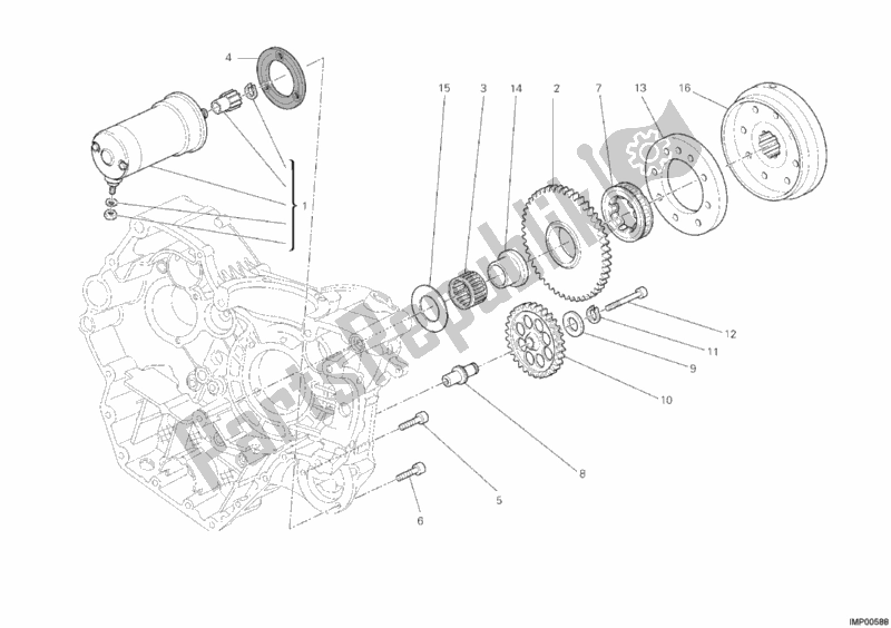Todas las partes para Motor De Arranque de Ducati Hypermotard 796 2010
