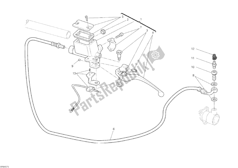 Tutte le parti per il Pompa Frizione del Ducati Hypermotard 796 2011