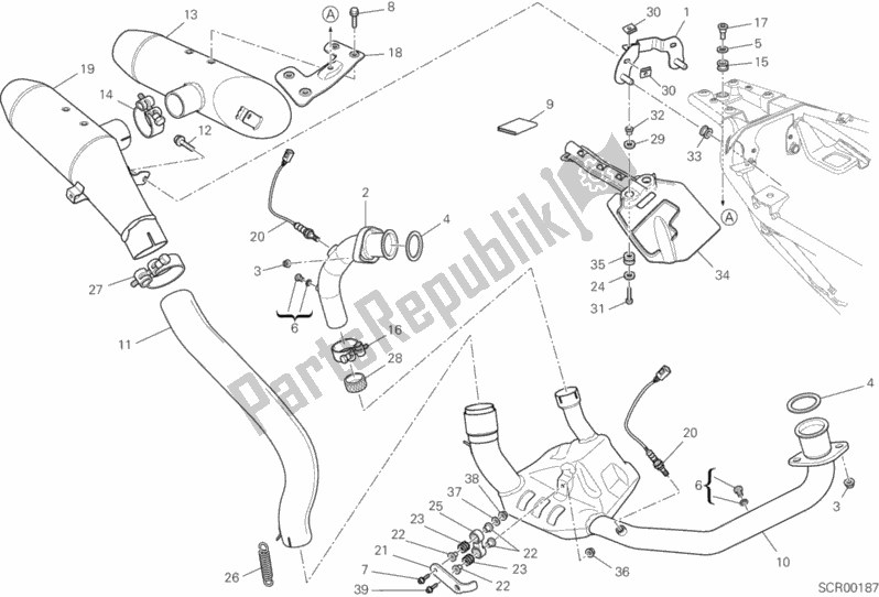Todas as partes de Sistema De Exaustão do Ducati Hypermotard 796 2012 Todas as partes de Sistema De Exaustão do Ducati Hypermotard 796 2012