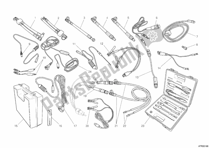 Todas as partes de Instrumento De Verificação De Pressão do Ducati Hypermotard 796 2012