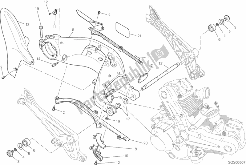 Todas las partes para 032 - Brazo Articulado de Ducati Monster 796 2013