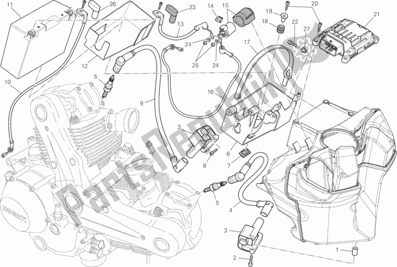 Alle onderdelen voor de Accu van de Ducati Monster 796 2013