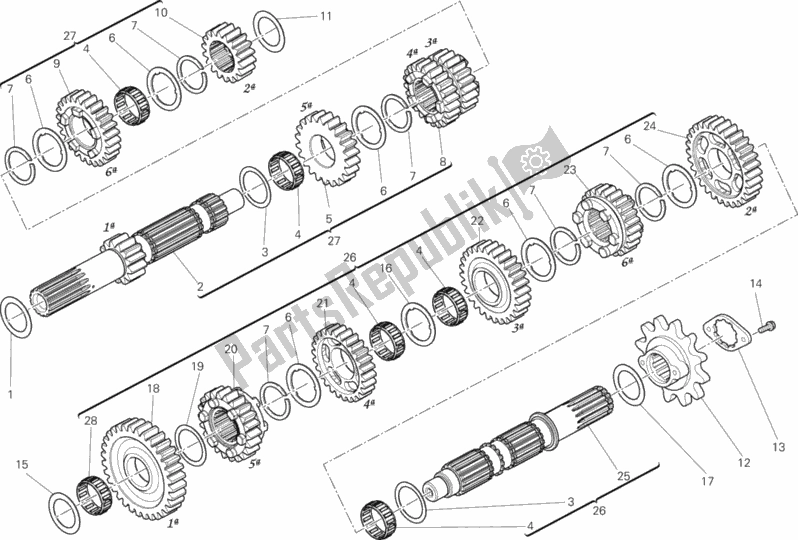 Todas las partes para Caja De Cambios de Ducati Monster 796 2013