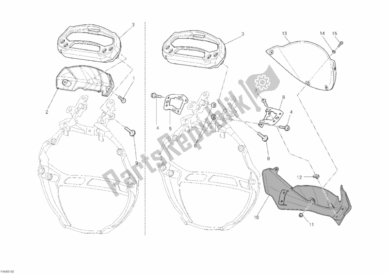 Alle onderdelen voor de Meter van de Ducati Monster 796 2013