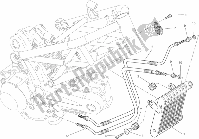 Todas las partes para Enfriador De Aceite de Ducati Monster 796 2013