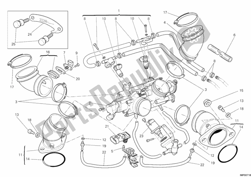 Todas las partes para Cuerpo Del Acelerador de Ducati Monster 796 2013
