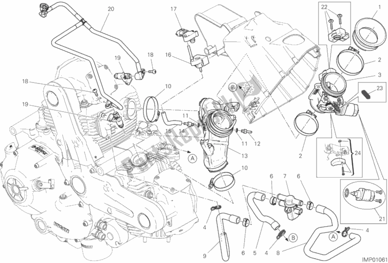 Todas las partes para 017 - Cuerpo Del Acelerador de Ducati Monster 797 2017