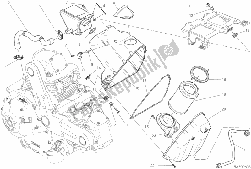 Todas las partes para Toma De Aire - Respiradero De Aceite de Ducati Monster 797 2017