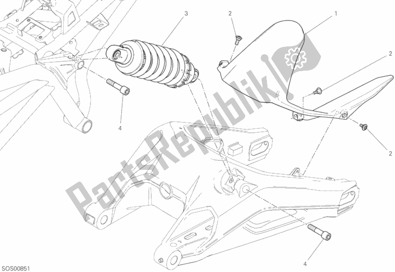 Todas las partes para Sospensione Posteriore de Ducati Monster 797 2017