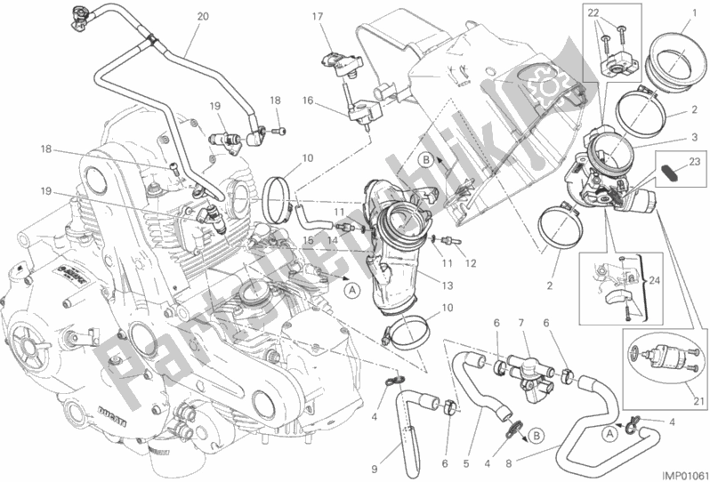 Todas las partes para 017 - Cuerpo Del Acelerador de Ducati Monster 797 2018