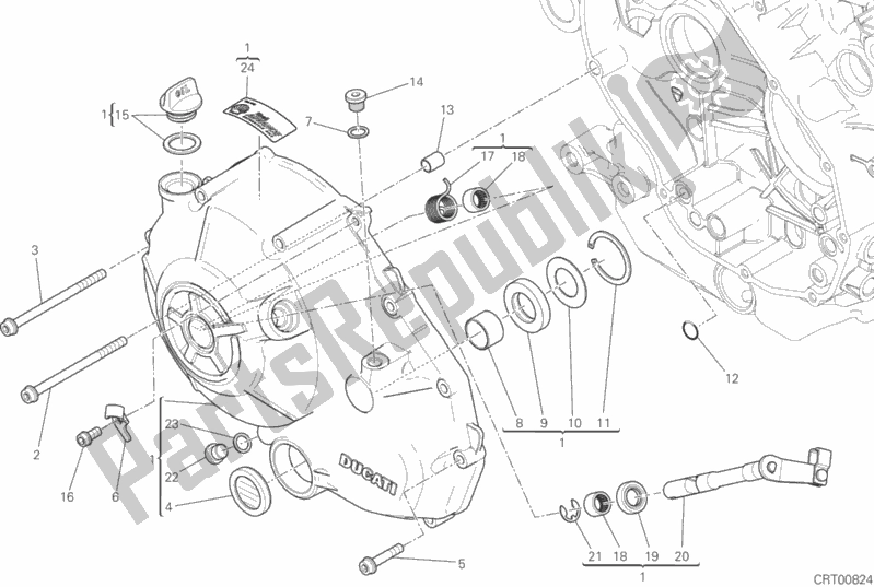 Wszystkie części do Pokrywa Sprz? G? A Ducati Monster 797 2019