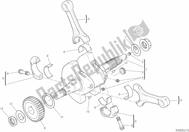 All parts for the Connecting Rods of the Ducati Monster 797 2019